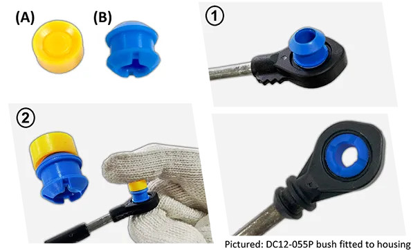 DC12-055P Shifter Cable Bush Installation Instructions